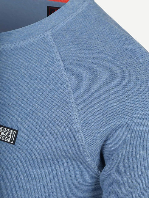 Sweater french rib huntly blauw