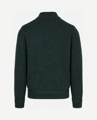 Pullover mocker eltham knit melange dark hunter