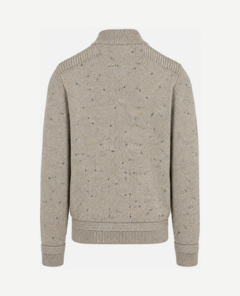 Pullover mocker eltham knit melange tan sand