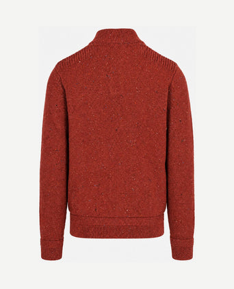 Pullover mocker eltham knit melange rusty orange