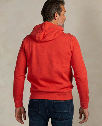 Hoodie french rib garment washed red