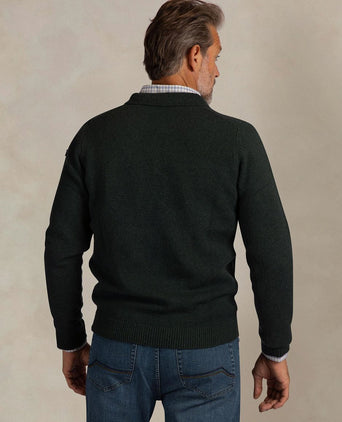 Trui dobson wool blend donkergroen