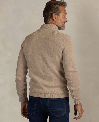Pullover mocker eltham knit melange tan sand
