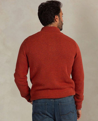 Pullover mocker eltham knit melange rusty orange