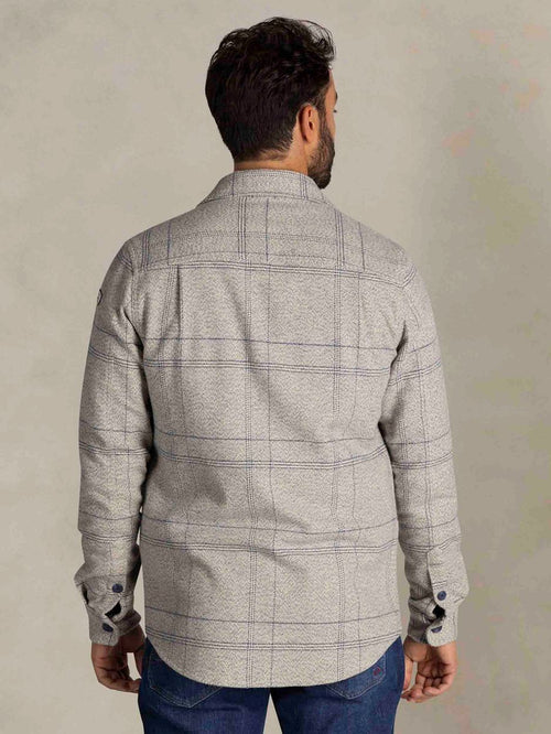 NZA overshirt atlas tenax check blauw | Regular-fit