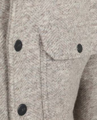 Overshirt willow wool blend greige