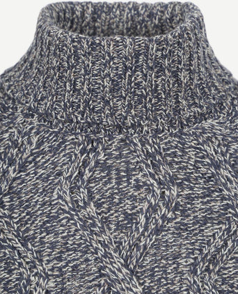 NZA coltrui eli cable melange donkerblauw | Regular-fit