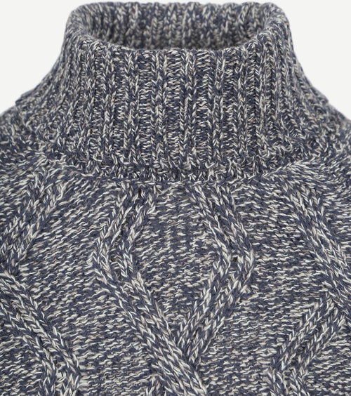 NZA coltrui eli cable melange donkerblauw | Regular-fit