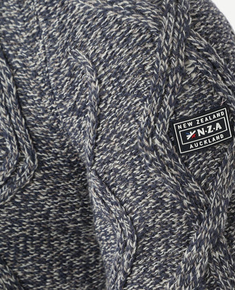 NZA coltrui eli cable melange donkerblauw | Regular-fit