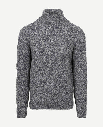 NZA coltrui eli cable melange donkerblauw | Regular-fit