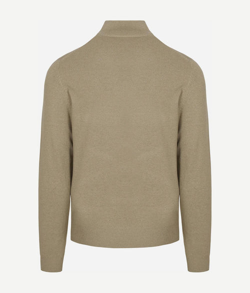 NZA halve rits trui christopher melange warm beige | Regular-fit