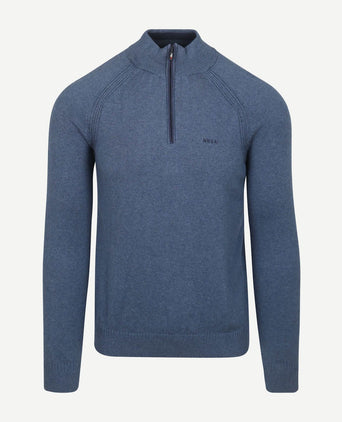 NZA halve rits trui clive blauw | Regular-fit