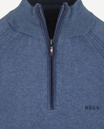 NZA halve rits trui clive blauw | Regular-fit