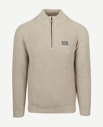 NZA halve rits trui drake ecru | Regular-fit