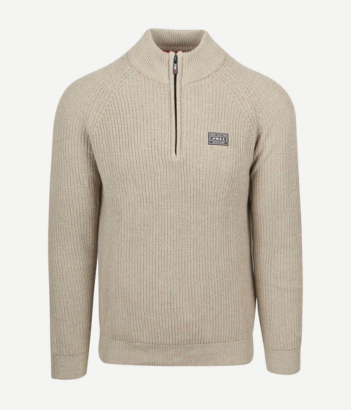 NZA halve rits trui drake ecru | Regular-fit