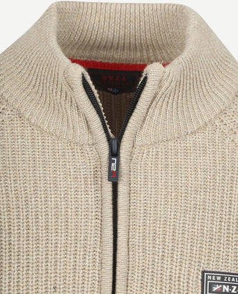 NZA halve rits trui drake ecru | Regular-fit