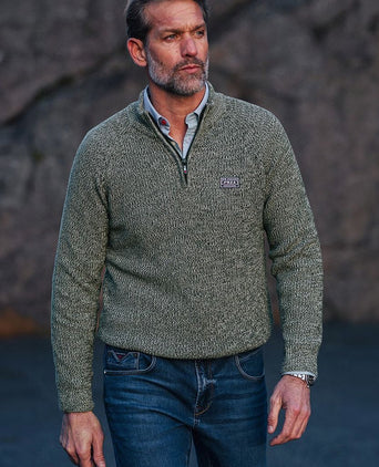 NZA halve rits trui drake groen | Regular-fit