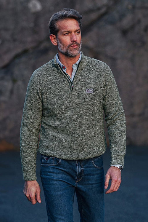 NZA halve rits trui drake groen | Regular-fit