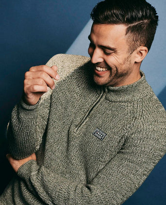 NZA halve rits trui drake groen | Regular-fit