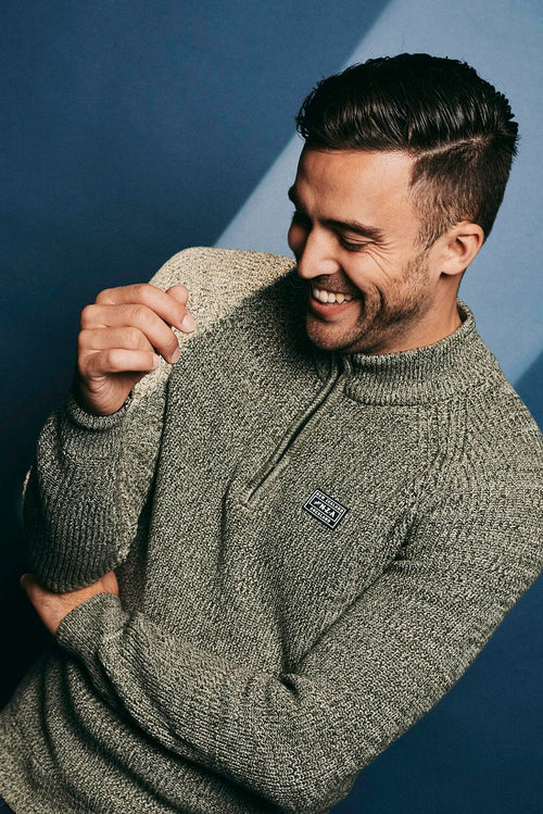 NZA halve rits trui drake groen | Regular-fit