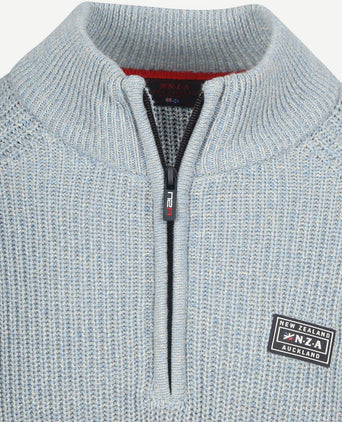 NZA halve rits trui drake lichtblauw | Regular-fit