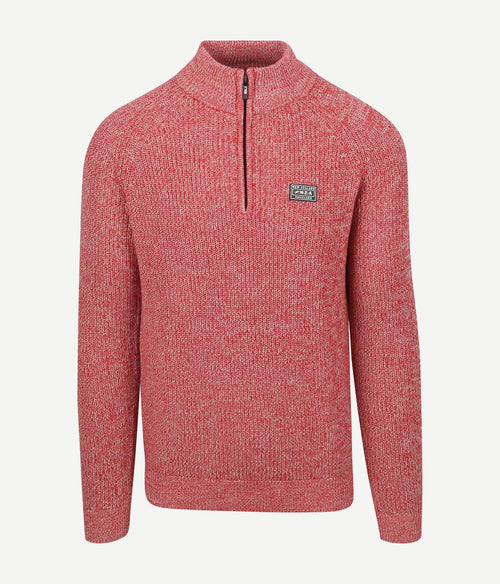 NZA halve rits trui drake rood | Regular-fit