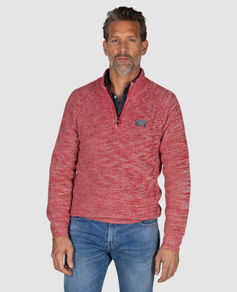 NZA halve rits trui drake rood | Regular-fit