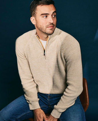 NZA halve rits trui drake warm beige | Regular-fit