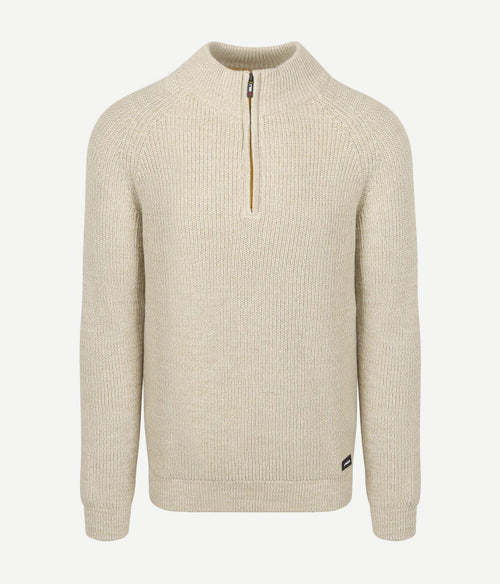 NZA halve rits trui drake warm beige | Regular-fit