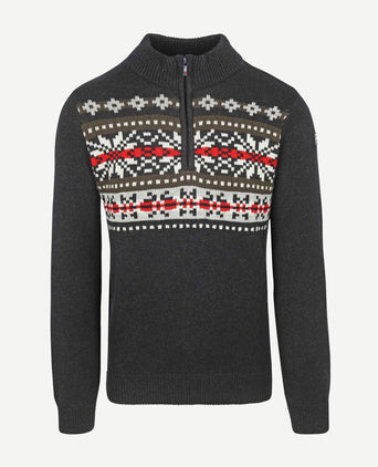 halve rits trui jace donkerblauw