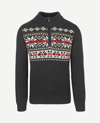 halve rits trui jace donkerblauw