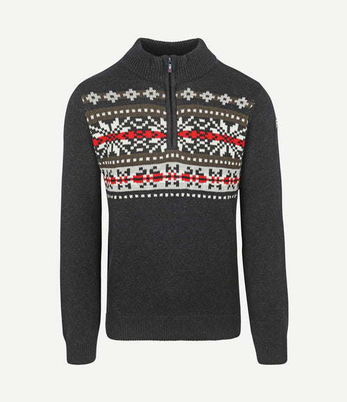 halve rits trui jace donkerblauw