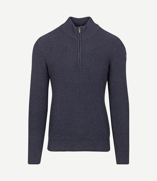 halve rits trui ryder donkerblauw