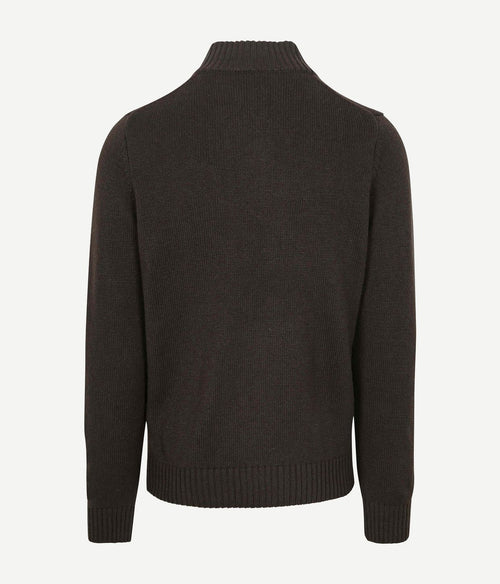 NZA halve rits trui wolmix adan donkerbruin | Regular-fit