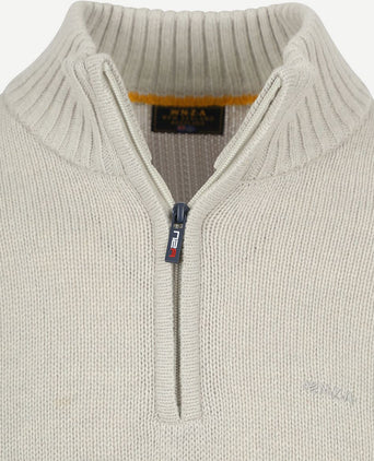 NZA halve rits trui wolmix adan greige | Regular-fit