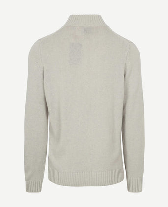 NZA halve rits trui wolmix adan greige | Regular-fit