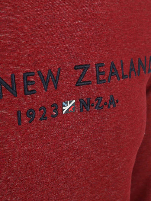 NZA hoodie diamond logo interlock melange cherry red | Regular-fit