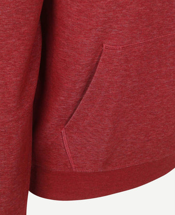 NZA hoodie diamond logo interlock melange cherry red | Regular-fit