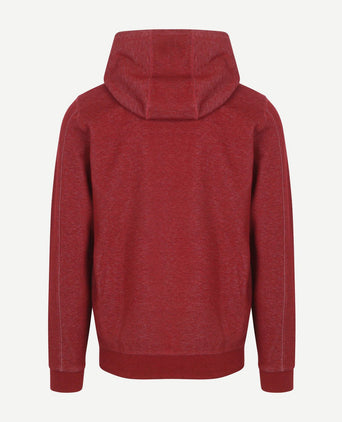 NZA hoodie diamond logo interlock melange cherry red | Regular-fit