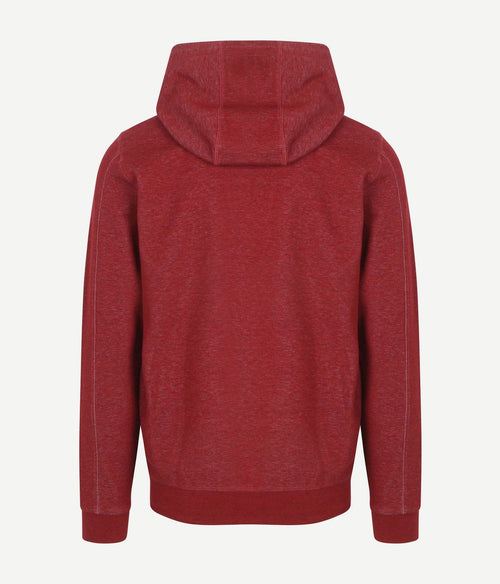 NZA hoodie diamond logo interlock melange cherry red | Regular-fit