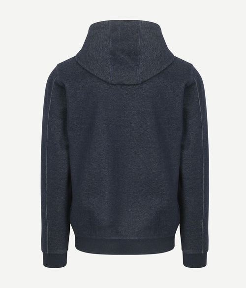 Hoodie diamond logo interlock melange icon donkerblauw