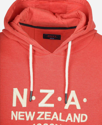 Hoodie french rib garment washed red