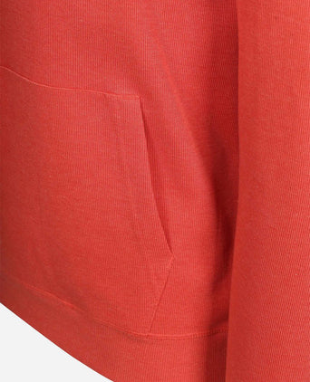 Hoodie french rib garment washed red