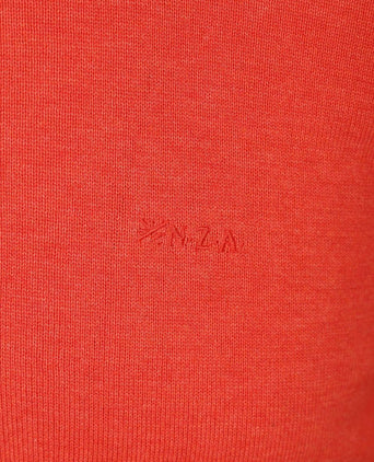 Longsleeve knitted polo rood