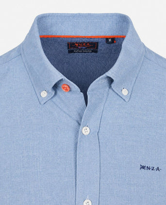 Overhemd bd barn twill blauw