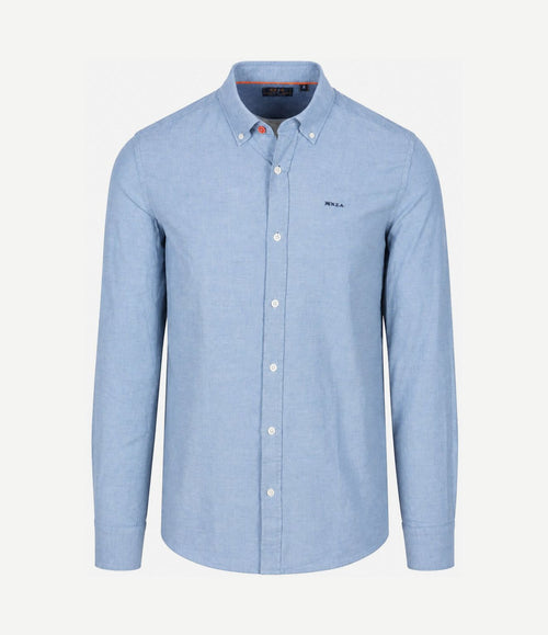 Overhemd bd barn twill blauw