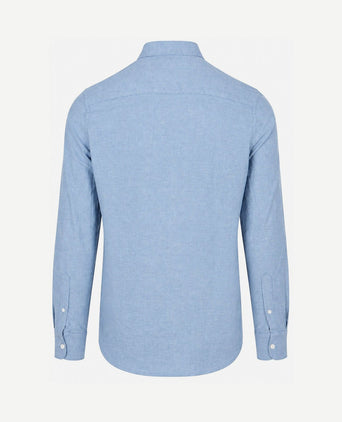 Overhemd bd barn twill blauw