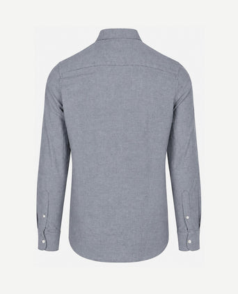 Overhemd bd barn twill donkerblauw