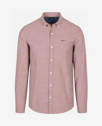 Overhemd bd barn twill rood