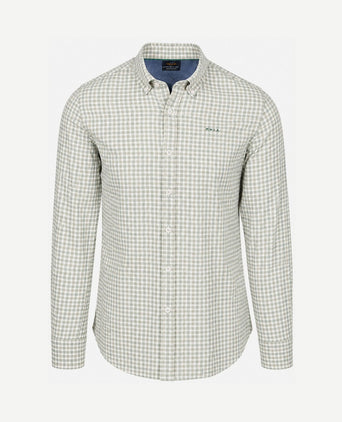 Overhemd bd clive twill check ranger groen